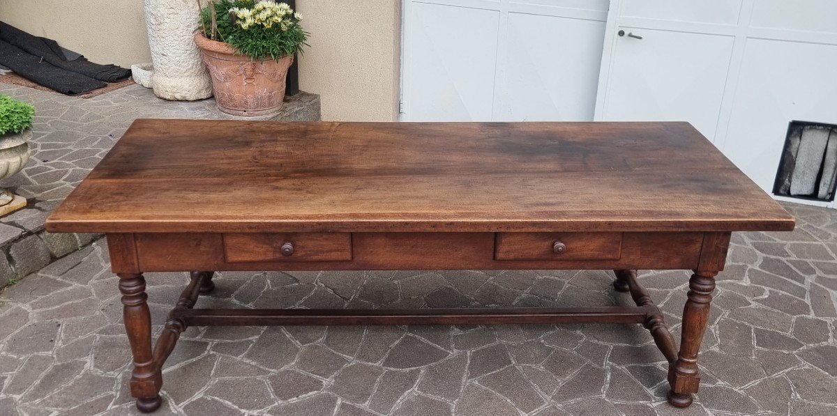 The Grand 18th Century Tuscan Walnut Fratino Table-photo-5