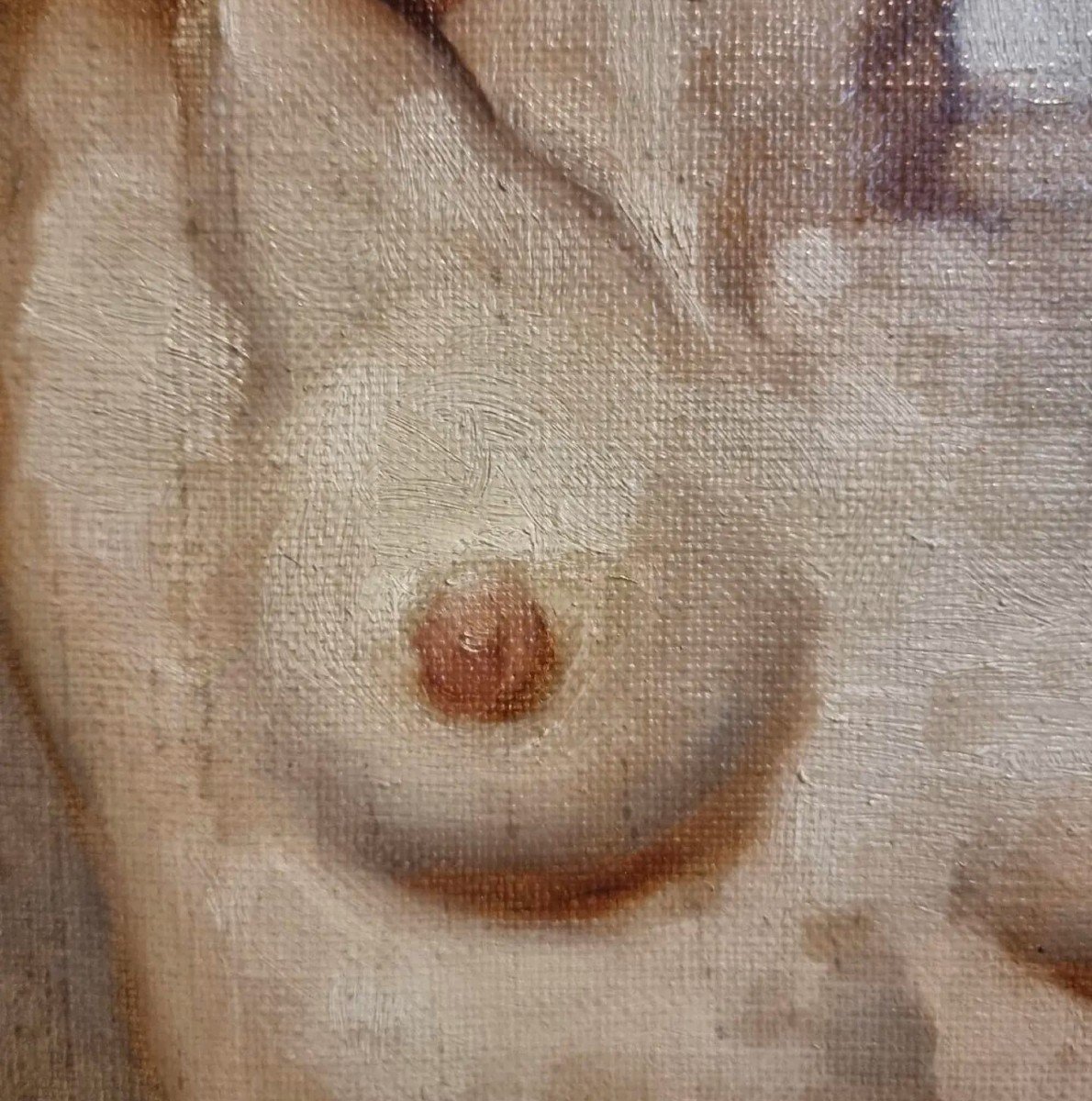 "sensual Woman”: An Oil On Canvas From The Late 19th Century-photo-3
