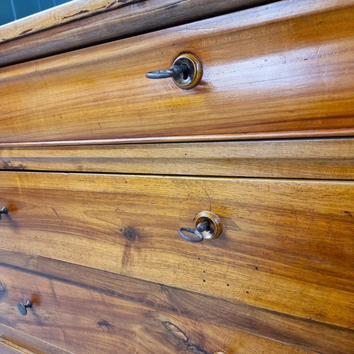 Venetian Dresser In Light Walnut And Cherry Wood From 1850: Style And Elegance-photo-4