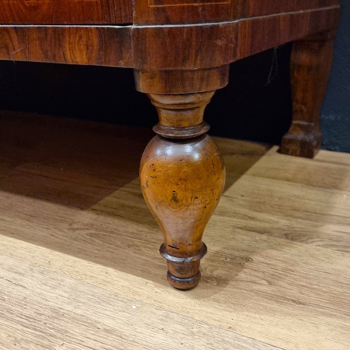 Walnut Chest Of Drawers With Maple Inlays – Late 19th Century, Faenza-photo-2