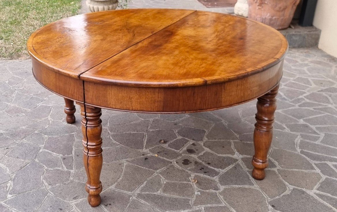 Pair Of Bolognese Consoles In Walnut From 1850-photo-4