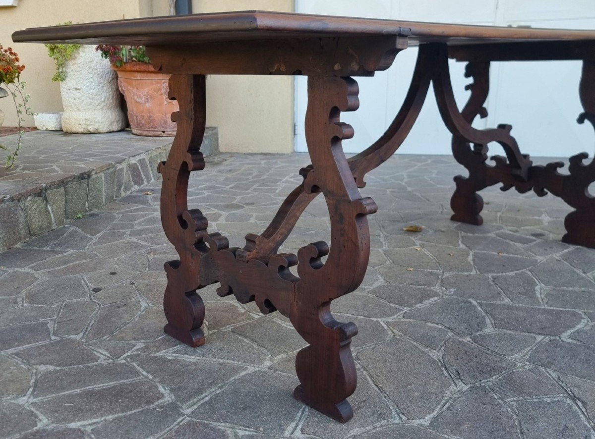 Late 18th-century Tuscan Fratino Table In Walnut-photo-3