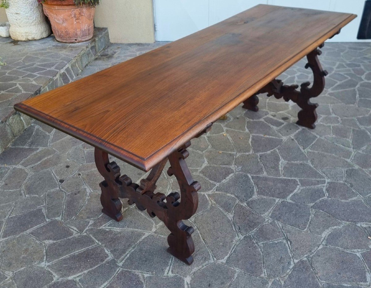 Late 18th-century Tuscan Fratino Table In Walnut-photo-4