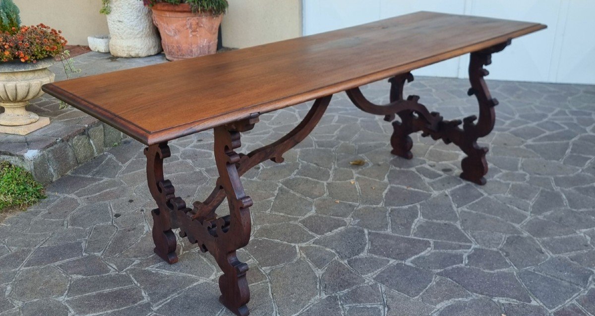 Late 18th-century Tuscan Fratino Table In Walnut-photo-1