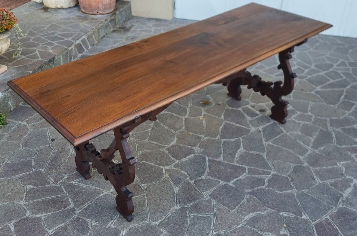 Late 18th-century Tuscan Fratino Table In Walnut-photo-2