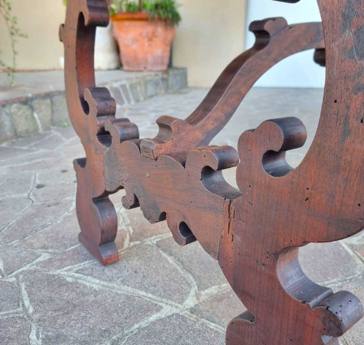 Late 18th-century Tuscan Fratino Table In Walnut-photo-3