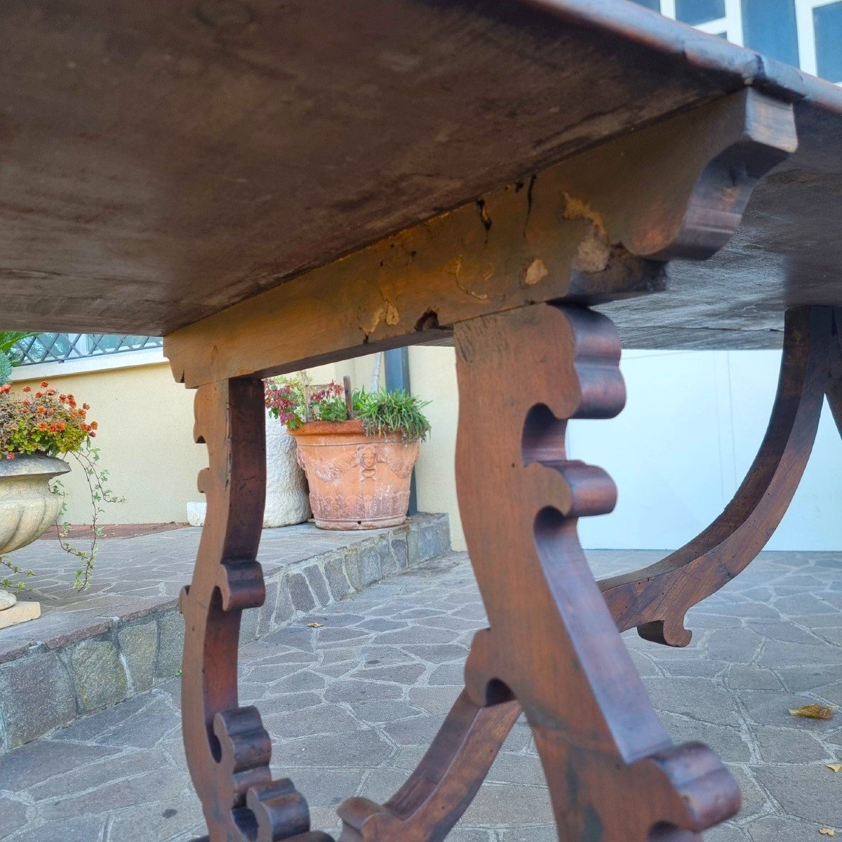 Late 18th-century Tuscan Fratino Table In Walnut-photo-4