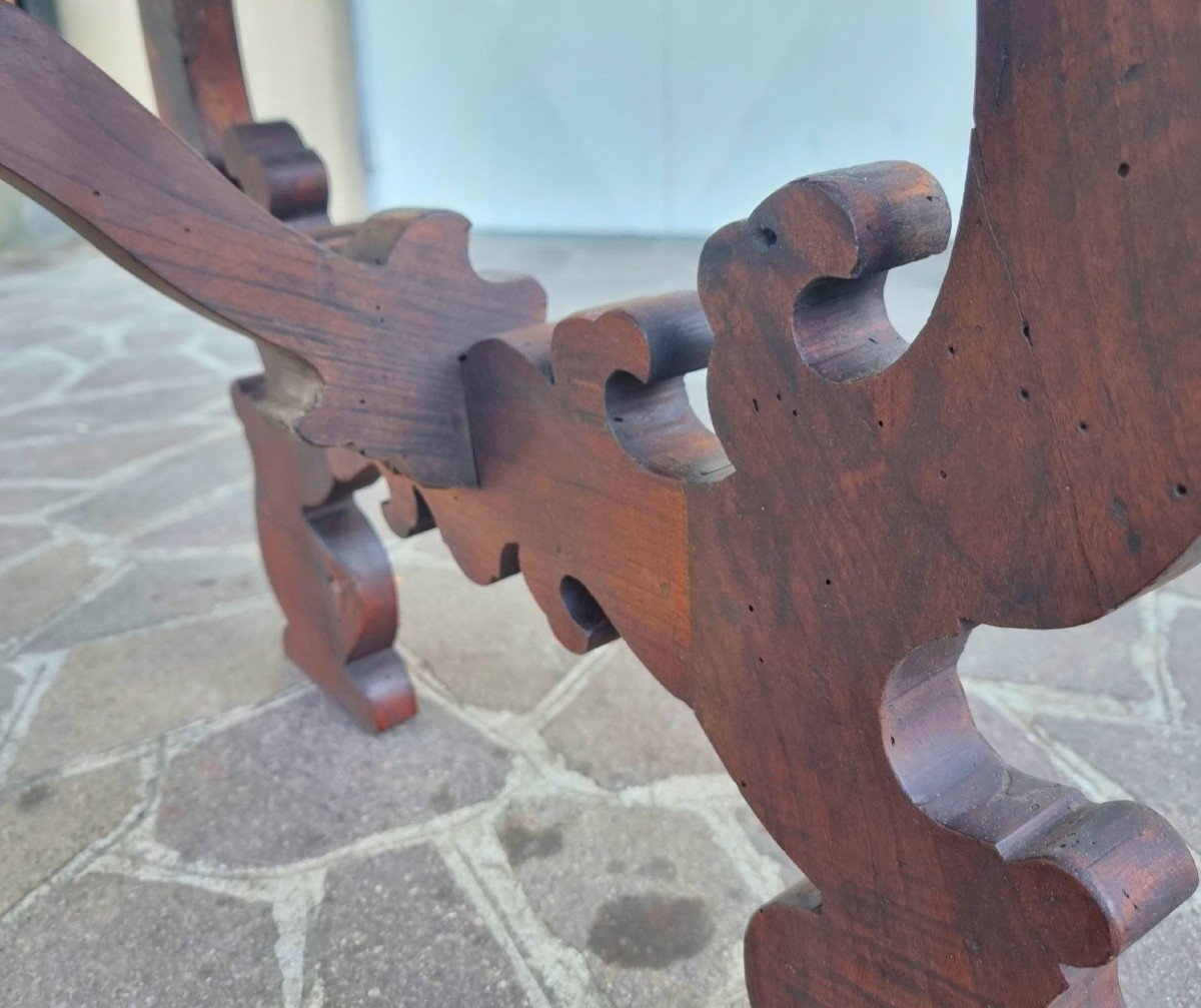 Late 18th-century Tuscan Fratino Table In Walnut-photo-5