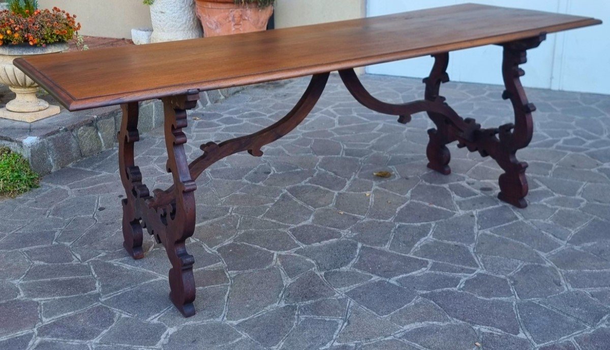 Late 18th-century Tuscan Fratino Table In Walnut-photo-7