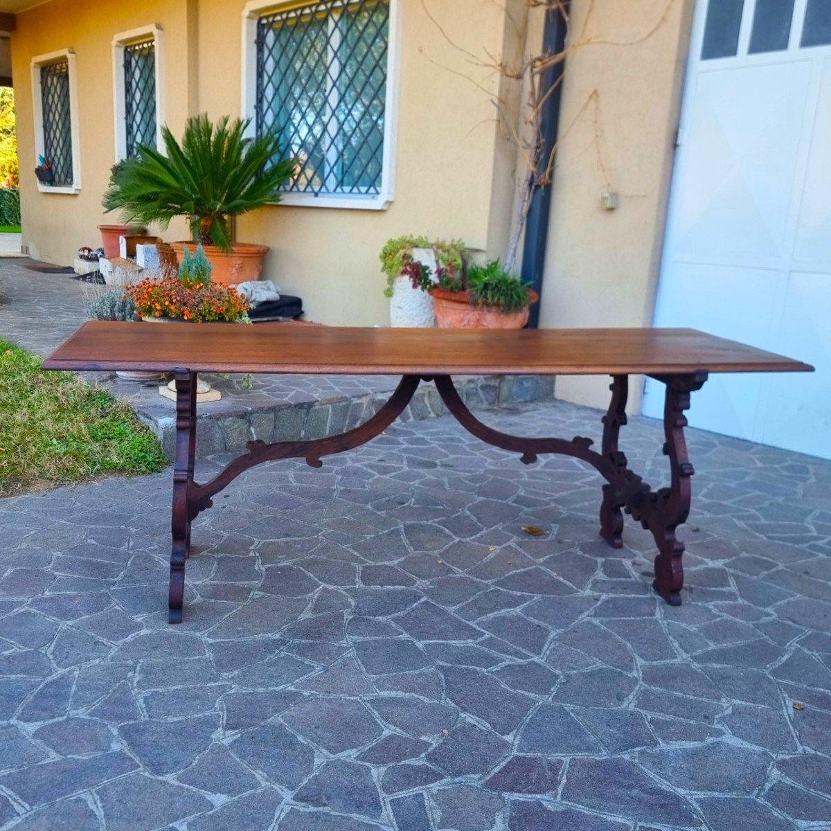 Late 18th-century Tuscan Fratino Table In Walnut