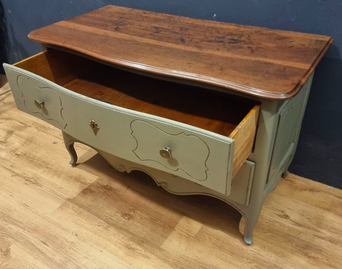 18th Century Parmesan Chest Of Drawers In Sage Green Lacquer-photo-8