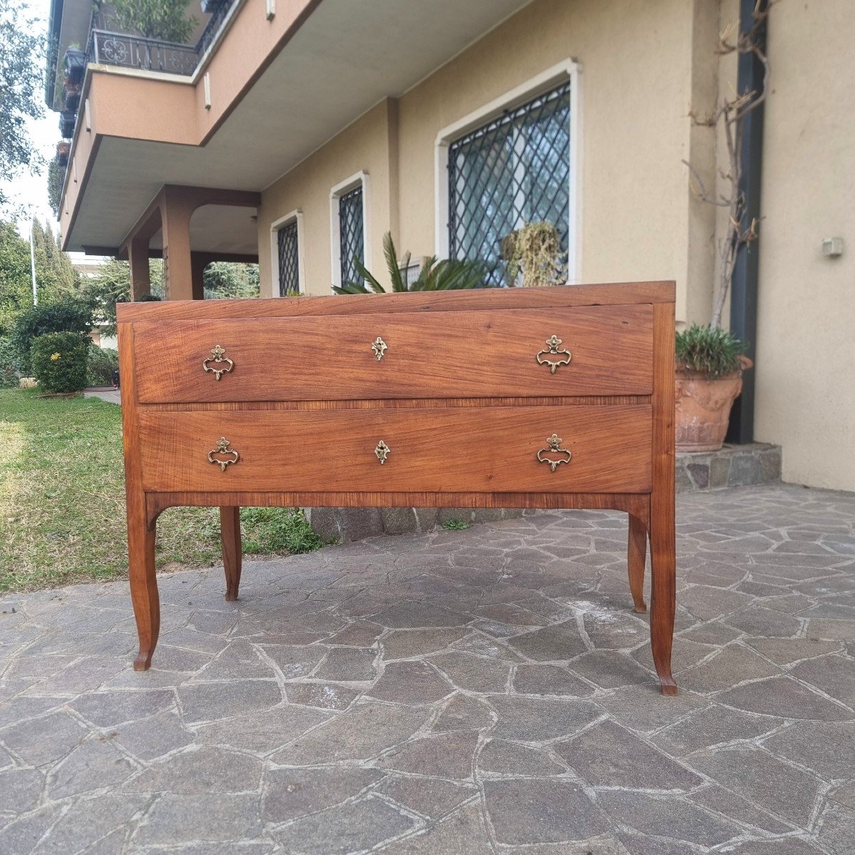 Commode En Noyer De Style Directoire Du XVIIIe Siècle De Vicence-photo-2