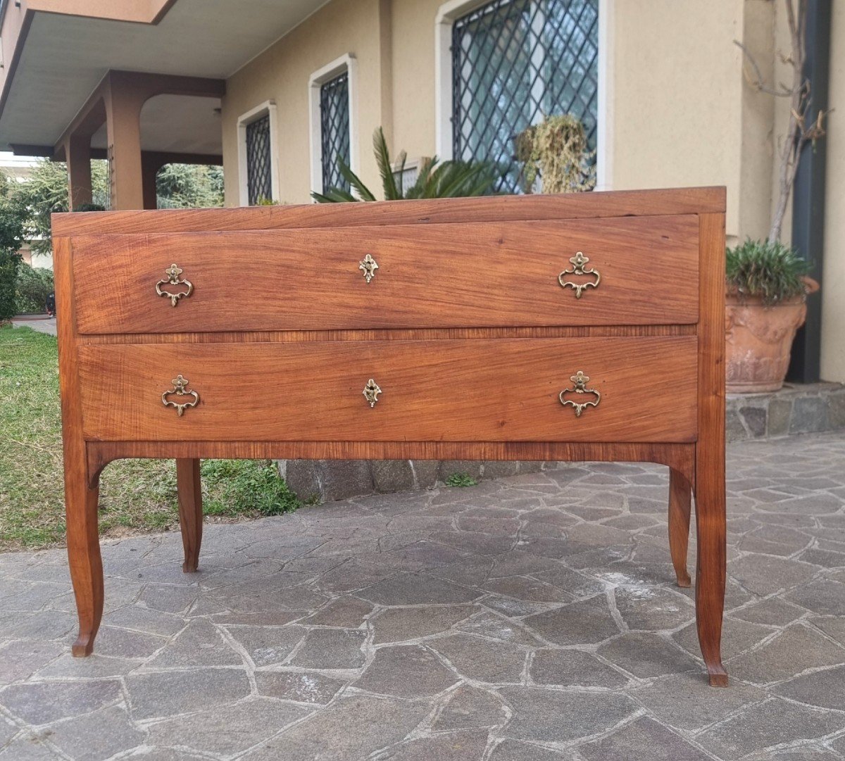 Commode En Noyer De Style Directoire Du XVIIIe Siècle De Vicence-photo-4