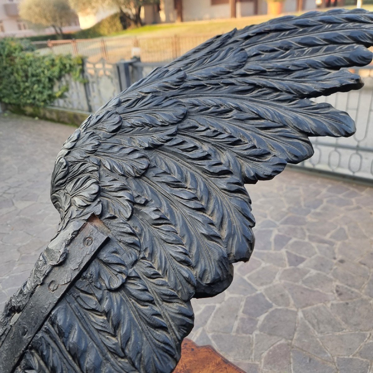 Imperial Eagle In 19th-century Wood – High-quality Sculpture And Rarity-photo-8