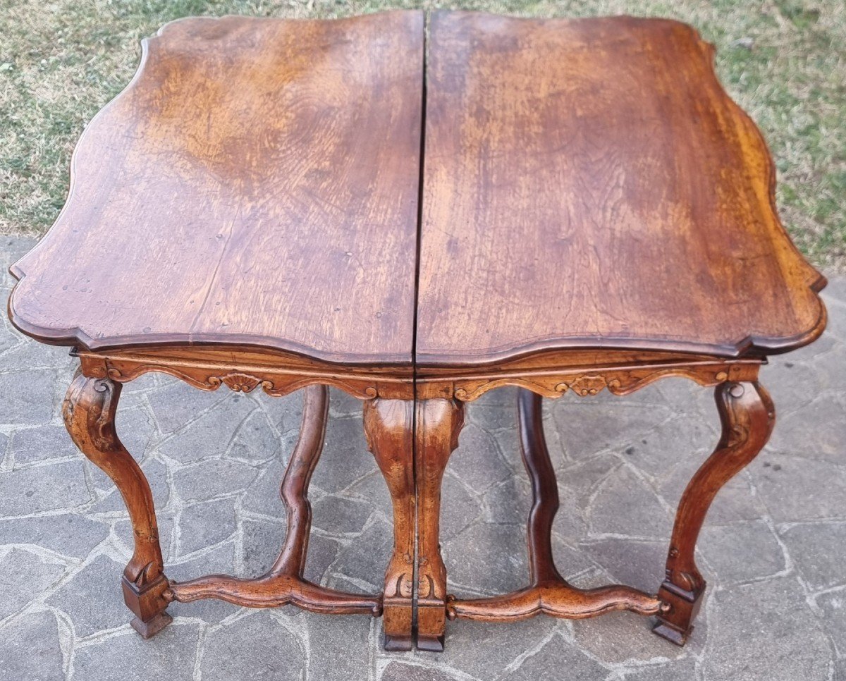 Pair Of 18th-century Walnut Consoles – Venetian Louis XV Style-photo-8