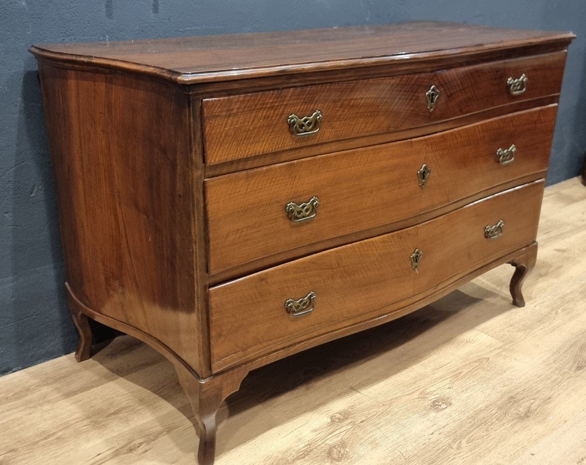 Directoire Chest Of Drawers In Walnut 1780 Venice-photo-3