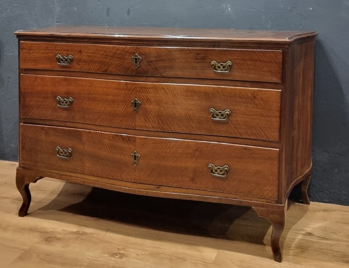 Directoire Chest Of Drawers In Walnut 1780 Venice-photo-4