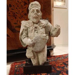 The 18th Century Stone Statue "the Minstrel" Lucky Charm