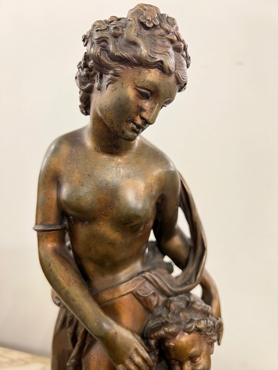 The Bronze , "venus And Love " By Ernest Rancoulet-photo-3