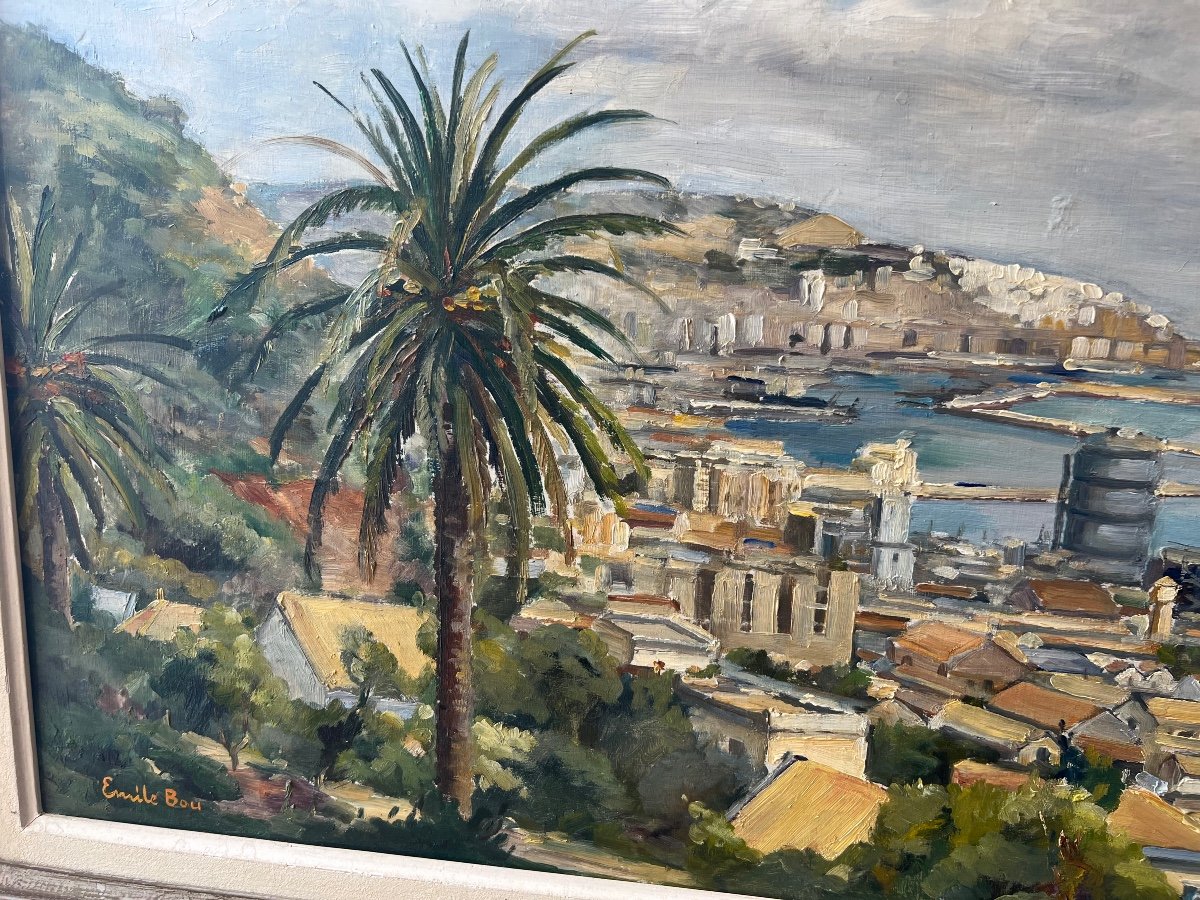 Emile Bou, French Orientalist Painter: The Pendant Of The View Of Algiers Previously Represented-photo-3