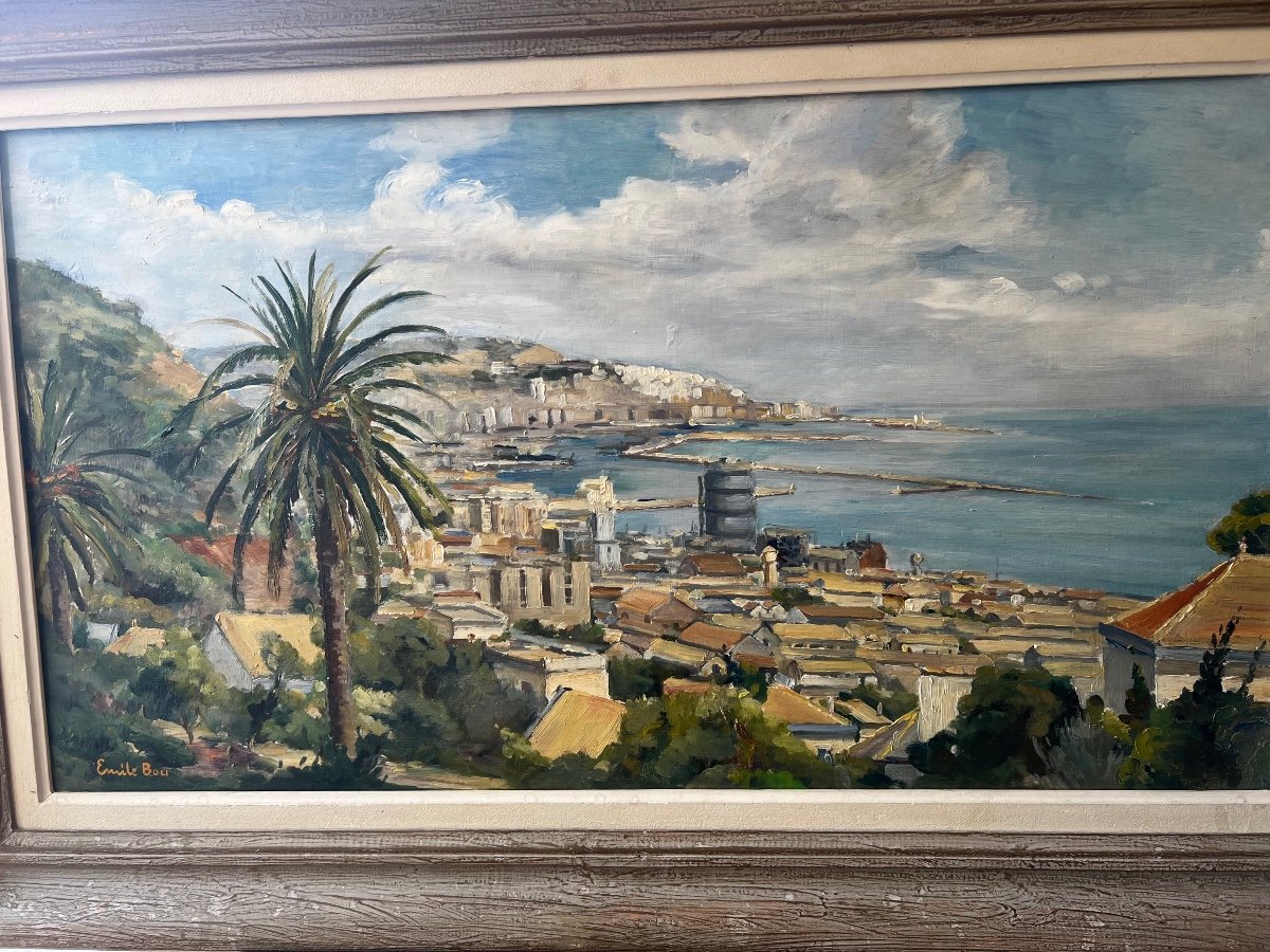 Emile Bou, French Orientalist Painter: The Pendant Of The View Of Algiers Previously Represented