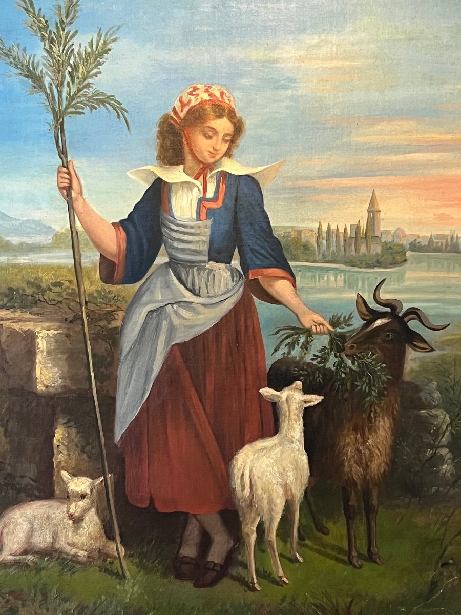 The Shepherdess And Her Goats