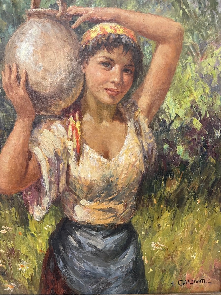 André Galzenati, Young Girl With A Pitcher-photo-2