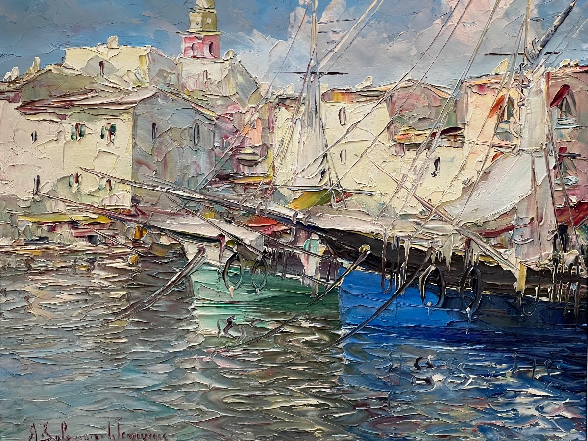 Marine Port Of Saint Tropez By André Salomon Le Tropézien 