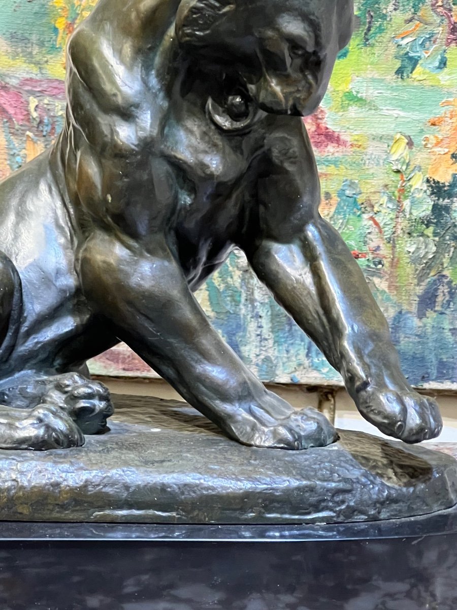 Irénée Richard: Large Bronze Panther -photo-2