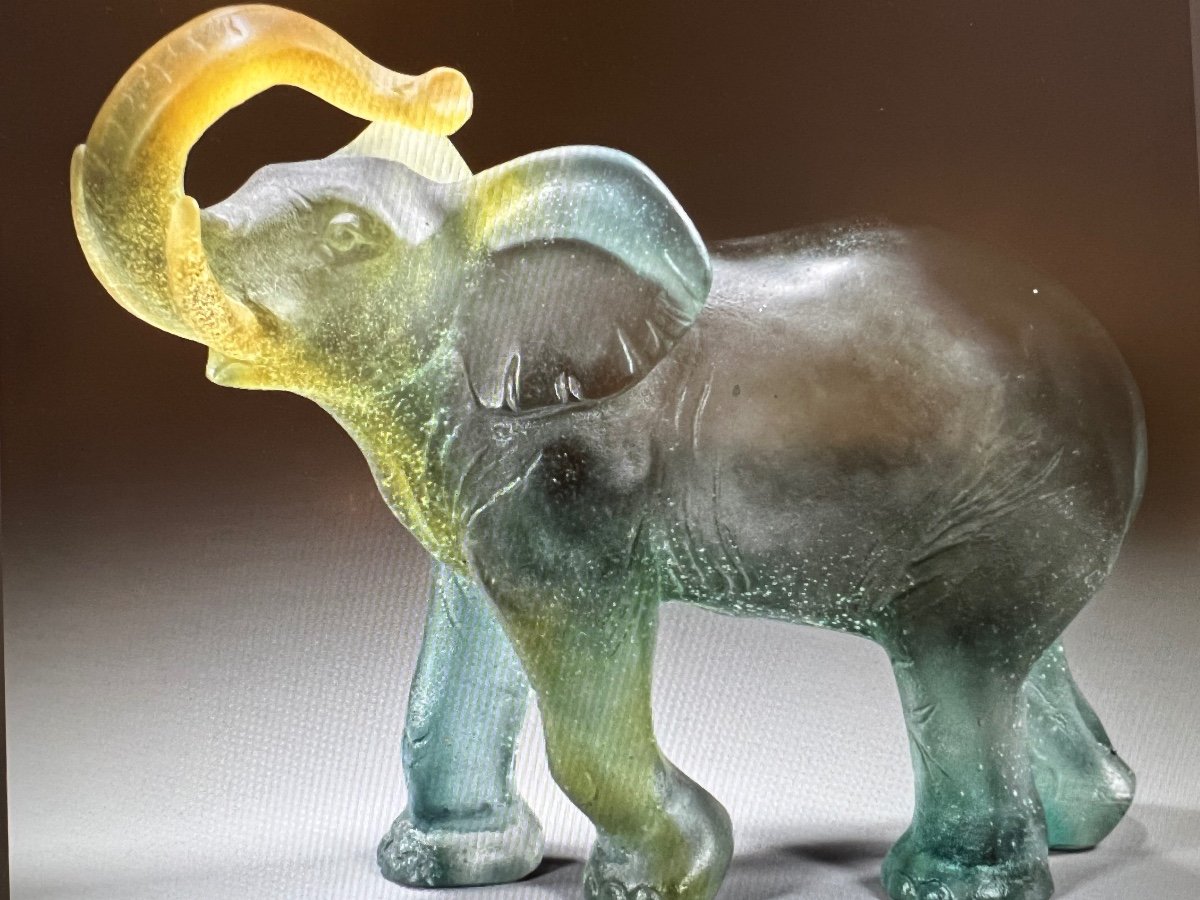 Daum France: Glass Paste Elephant 