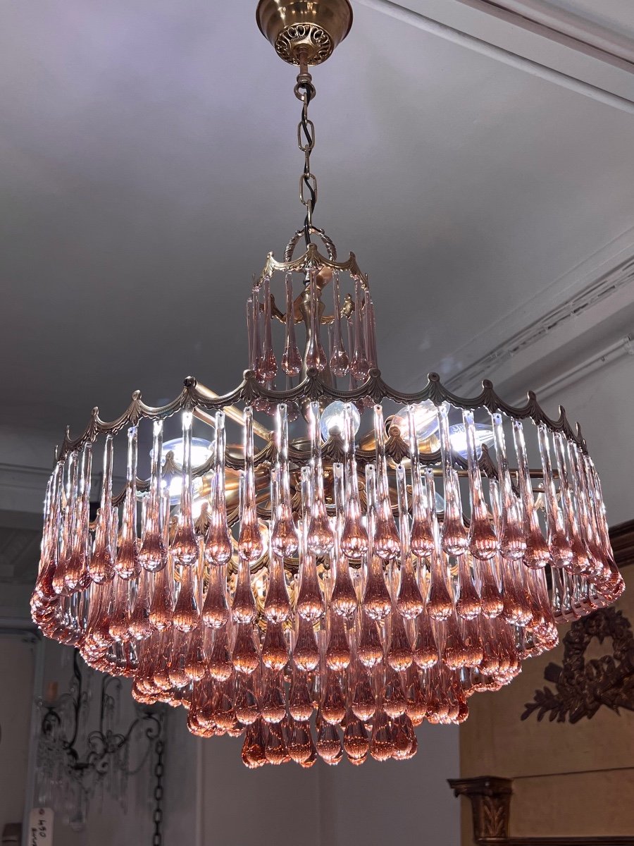 Lustre De Murano, Années 70, Modèle « gouttes »-photo-4