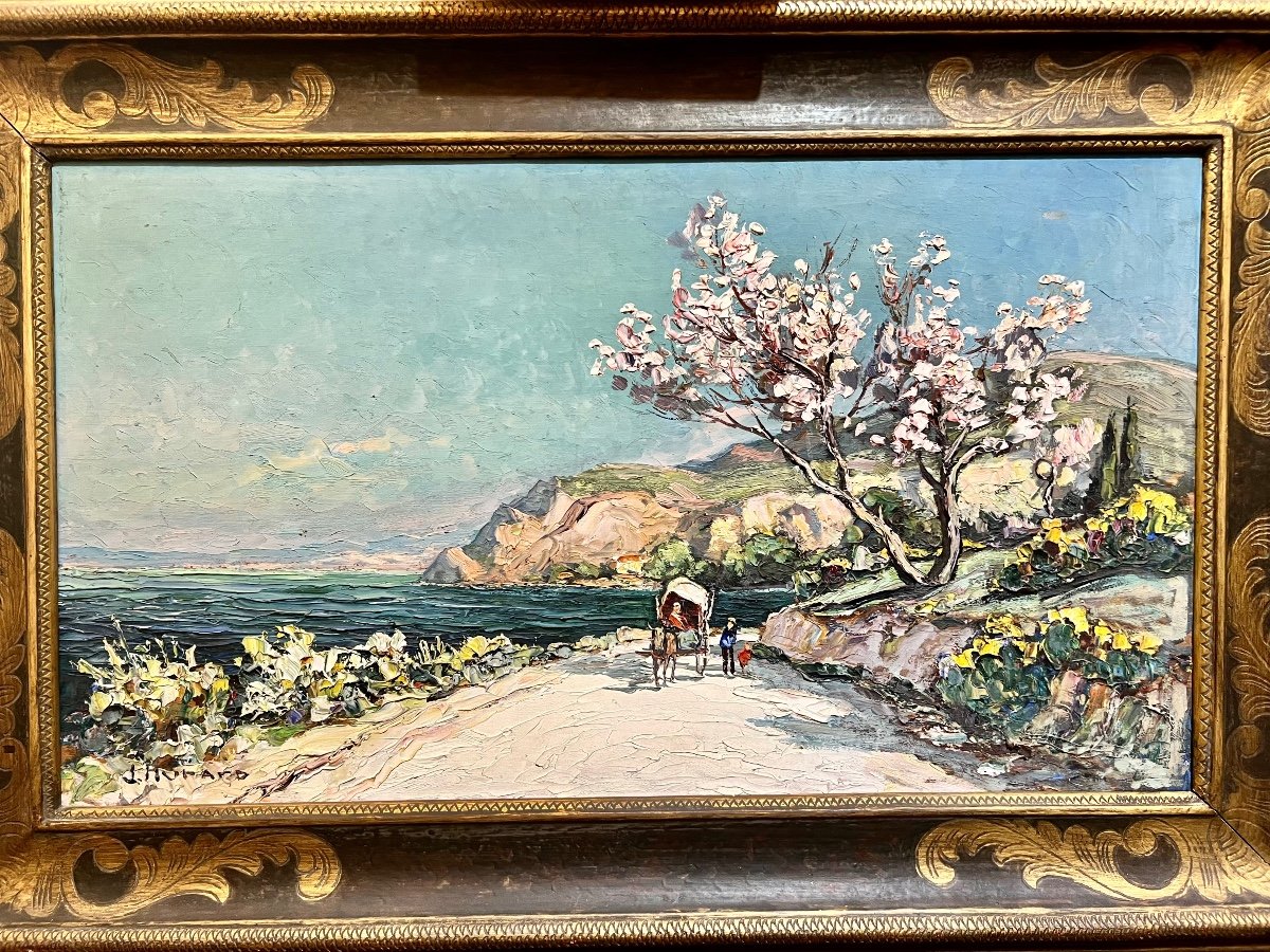 Joseph Hurard: The Almond Tree In Bloom On The Way To The Pond Of Berre, Towards Marseille (provence)-photo-2