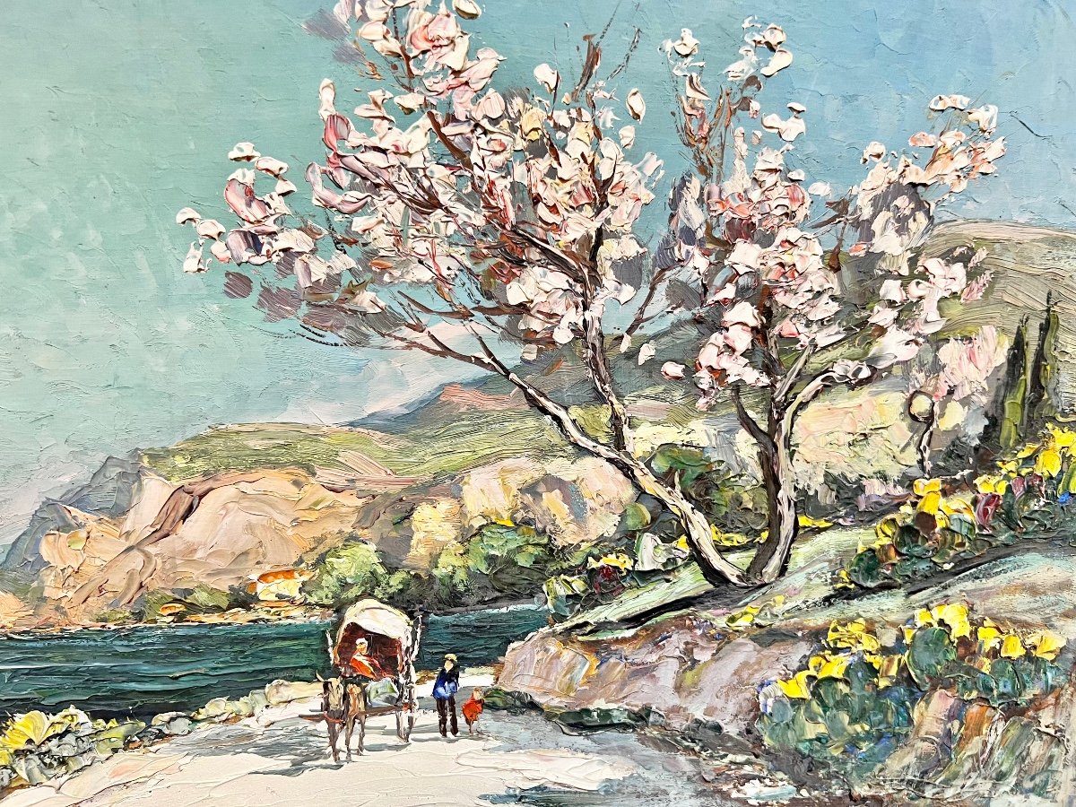 Joseph Hurard: The Almond Tree In Bloom On The Way To The Pond Of Berre, Towards Marseille (provence)-photo-4