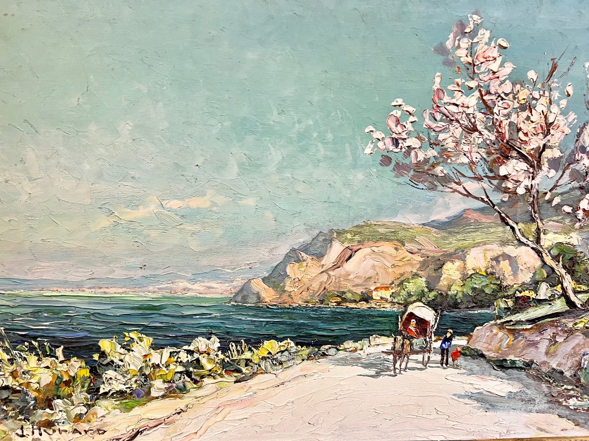 Joseph Hurard: The Almond Tree In Bloom On The Way To The Pond Of Berre, Towards Marseille (provence)