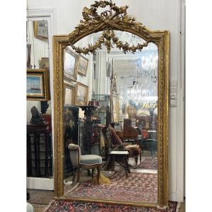 Très Grand Miroir Doré époque Napoléon III 