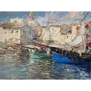 Marine Du Port De Saint Tropez Par André Salomon Le Tropézien 