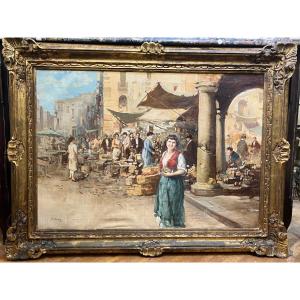 The Market In Naples By Vincenzo d'Auria