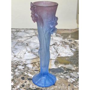 Vase Pâte De Verre De Daum France 