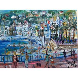 Promenade Sur Les  Ponchettes à Nice Par Yvon Grac. D’yvon Grac