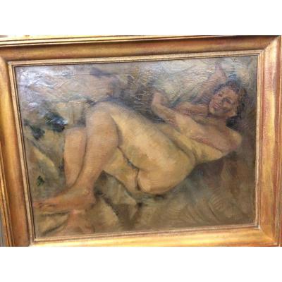 Nude, By Jo Vanhove, Belgian Painter (1902-1956)
