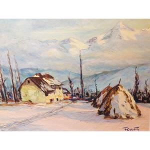 Francis Cariffa,peintre De Montagne Et De Neige, Né à Chambéry  En Savoie 