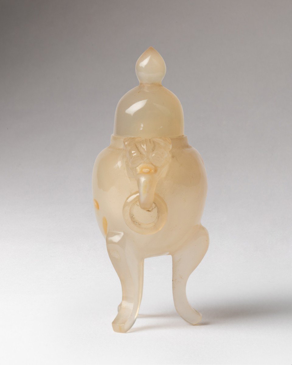 Miniature Incense Burner Covered In Agate. China-photo-1