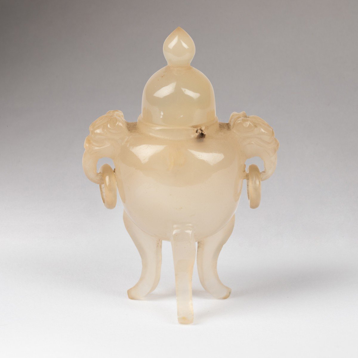 Miniature Incense Burner Covered In Agate. China