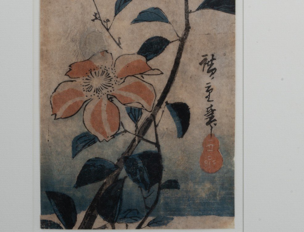 By Utagawa Hiroshige - Original Print. Flowers And Birds Series-photo-3