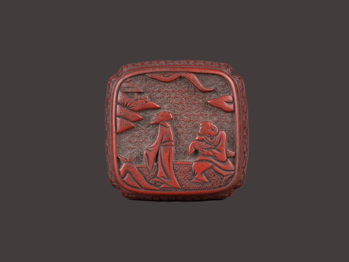 Netsuke - Stand With Chinese Characters. Japan Edo, Meiji. Sagemono-photo-3