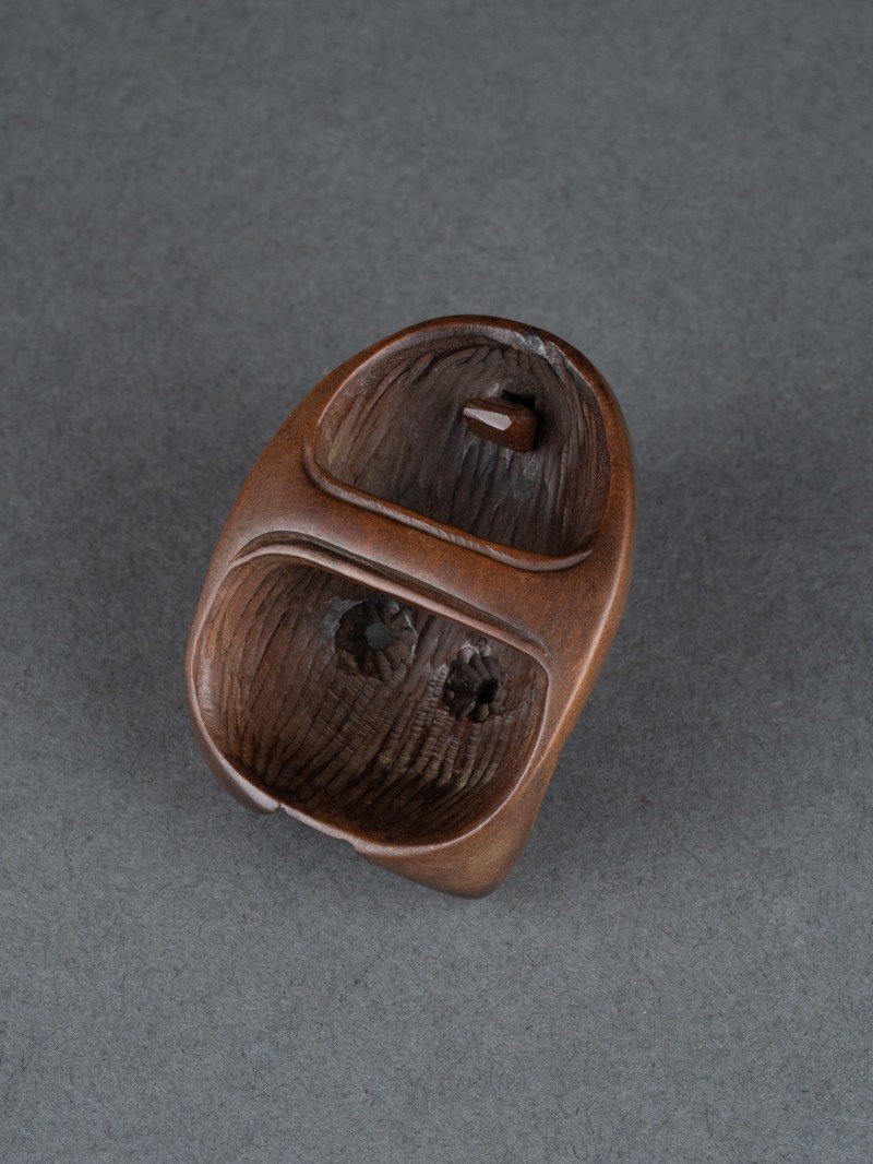 Netsuke, Kyogen Mask Representing A Fox, Kitsune, Japan Edo, Meiji, Asian Art-photo-2