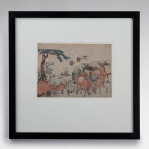 Katsushika Hokusai (1760–1849) Takaïdo – Chiryu, 1804. Original Japanese Print. Japan Edo
