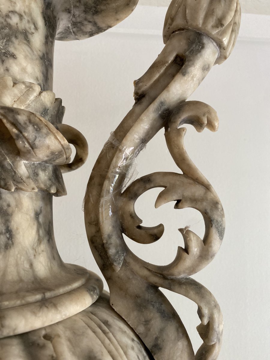 Pair Of Ewers In Alabaster-photo-7