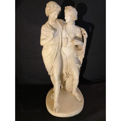 Marble Sculpture Representing Bacchus And Ariadne