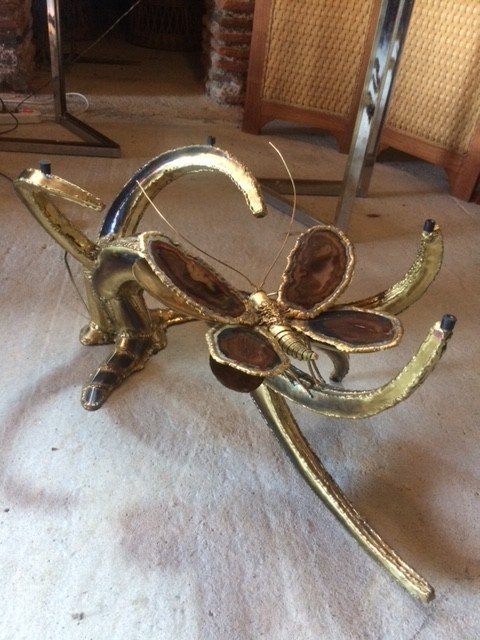 Butterfly Brass Coffee Table-photo-2
